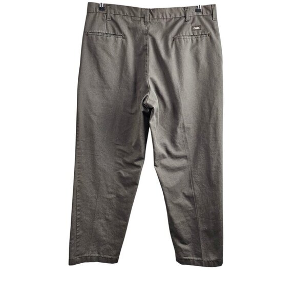 Cintas Comfort Flex Chino Flat Front Cotton Blend Gray Uniform Workwear Pants - Picture 6 of 7